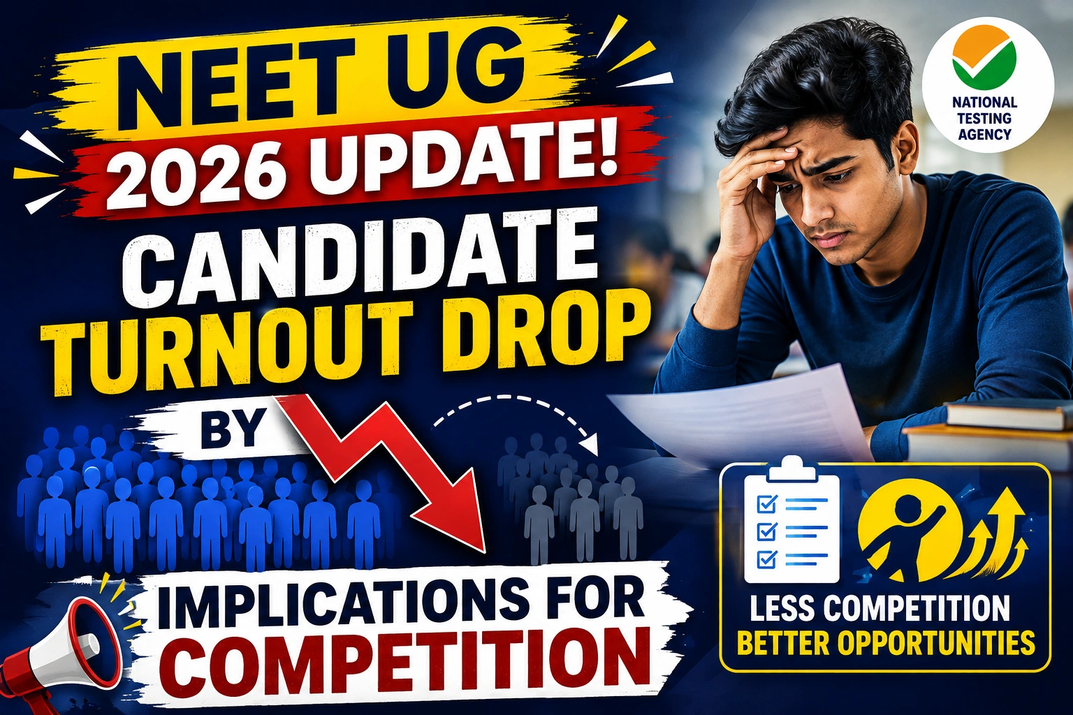 NEET UG 2026: Candidate Turnout Drop by 2 Lakh – Implications for Competition